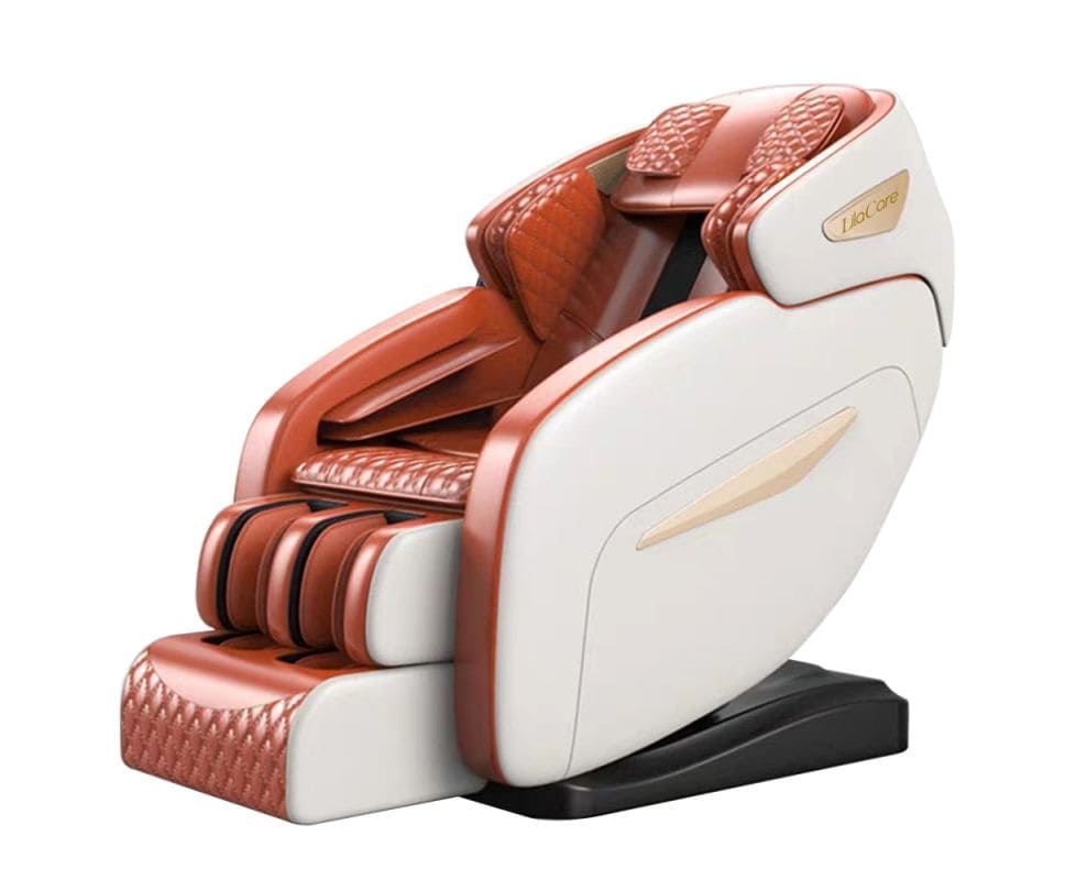 Fotoliu de masaj Lila Care rosu cu alb