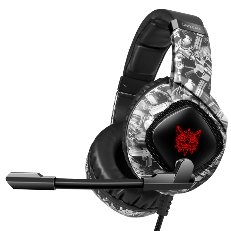 Casti Gaming Onikuma K19 Profesionale, stereo, gri camouflaj - 1 | YEO