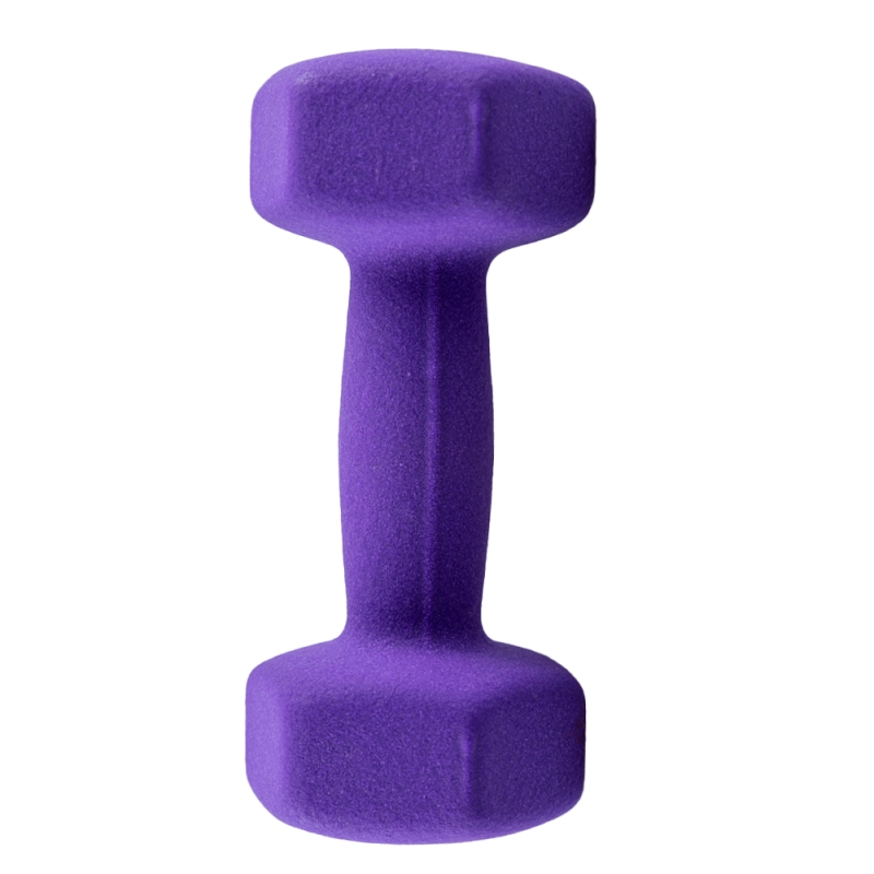 Gantera Karemi de 5 kg pentru fitness, tip hexagon, mov