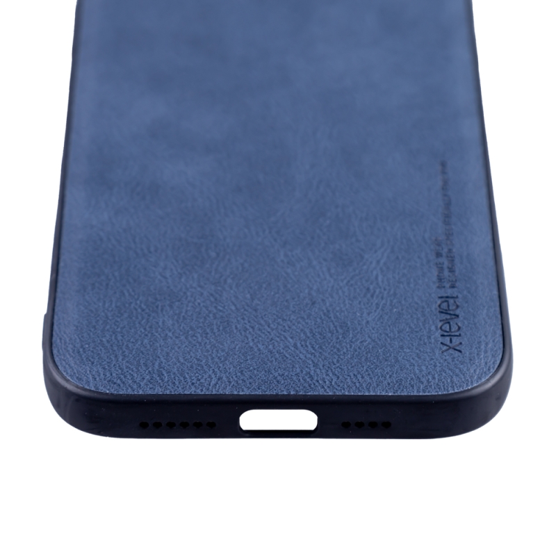 Husa de protectie Loomax, Iphone 12/12 Pro, piele ecologica, albastru