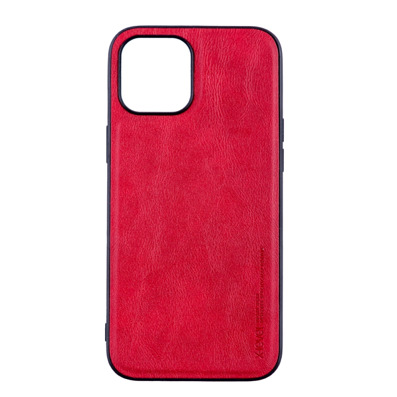 Husa de protectie Loomax, Iphone 12 Pro Max, piele ecologica, rosu