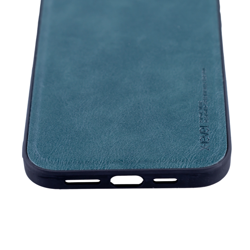 Husa de protectie Loomax, Iphone 13 Pro Max, piele ecologica, verde