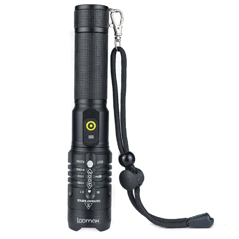 Lanterna Loomax, waterproof, led, de actiune, cu acumulator si incarcare USB, 11-10003