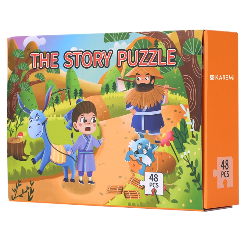 Puzzle Karemi, Domnul Dog Guo si lupul, 48 piese, nr 12