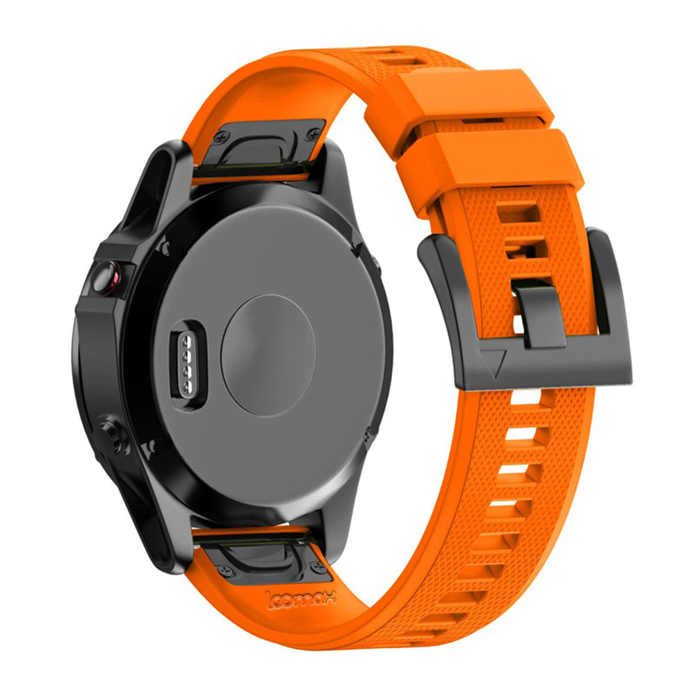 Bratara ceas Smartwatch Loomax, 26 mm, din silicon, portocaliu